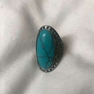 Turquoise Oval Statement Ring - Women's Jewelry